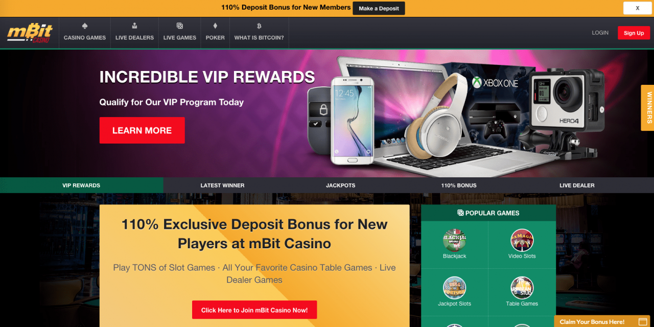 mBIt Bitcoin Casino Announces Revamped VIP Program Inside Bitcoins News, Price, Events